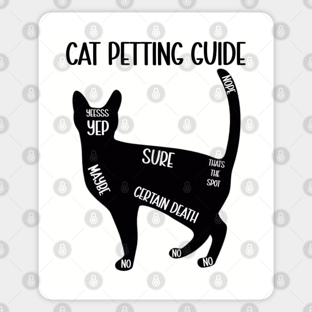 Cat Petting Guide Sticker by KayBee Gift Shop